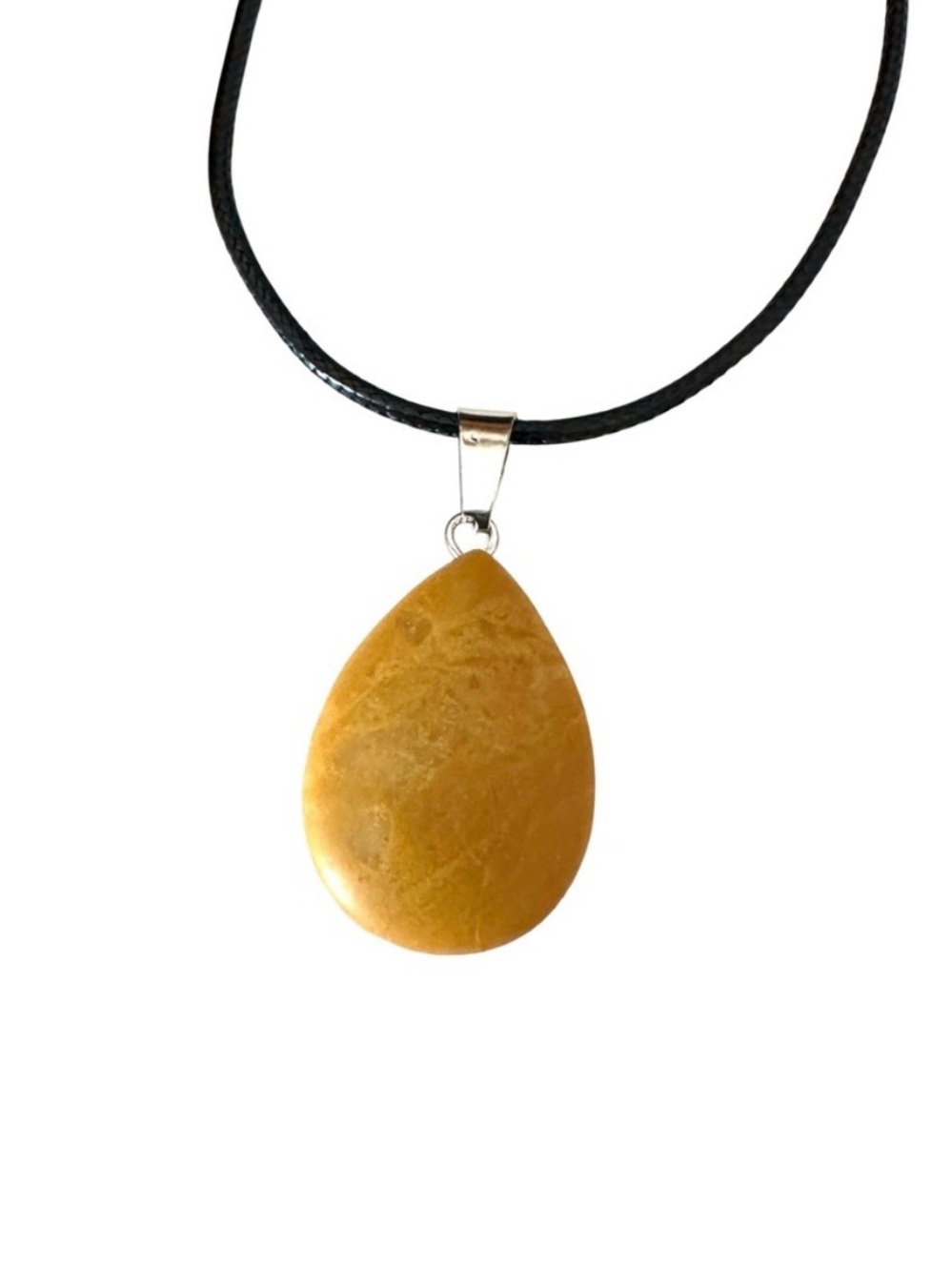 ⭐️ 5 for $25 Natural Stone Water Droplet Pendant Necklace on Black Cord